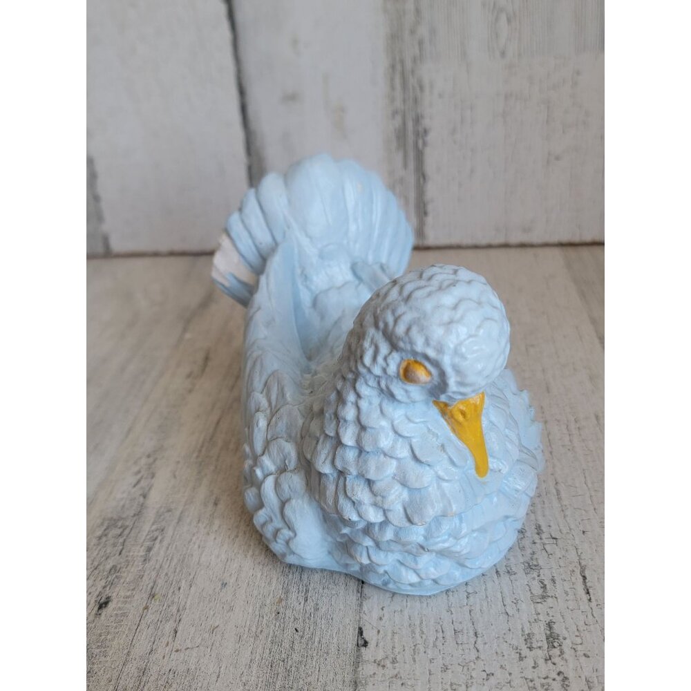 Vintage blue pigeon AS IS bird home decor unique
